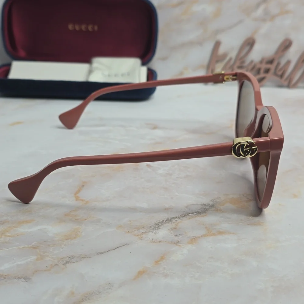 Gucci interlocking G square-frame sunglasses pink